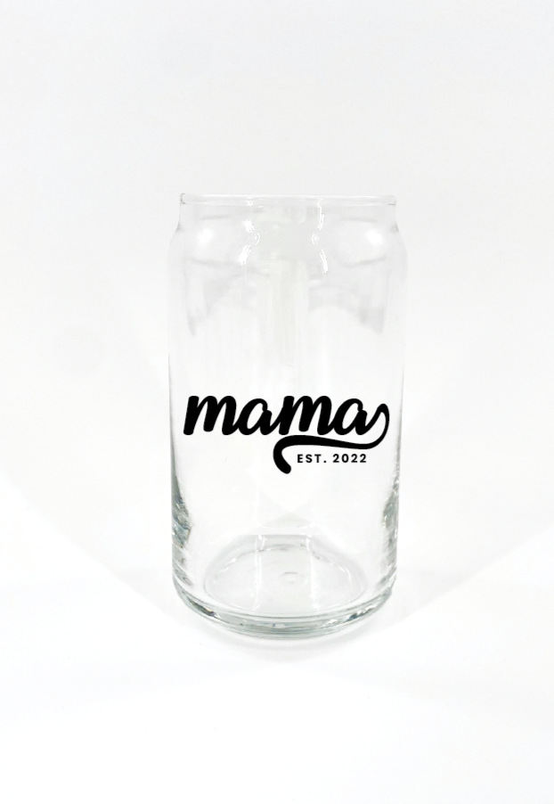 custom mama est. can glass