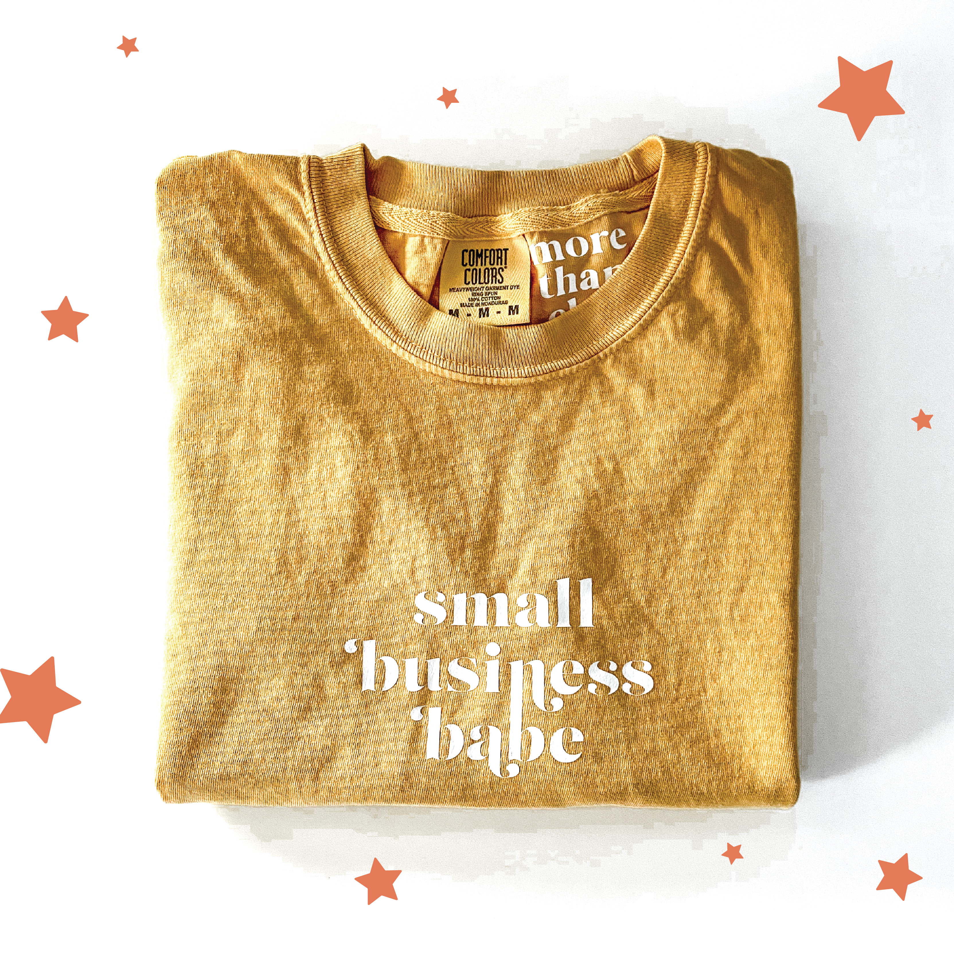 Small Business Babe Short Sleeve Tee Mustard Color
