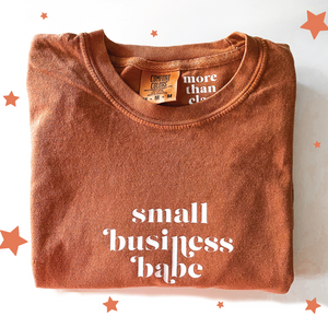Small Business Babe Short Sleeve Tee Yam Color